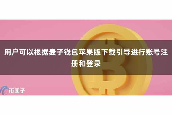 用户可以根据麦子钱包苹果版下载引导进行账号注册和登录